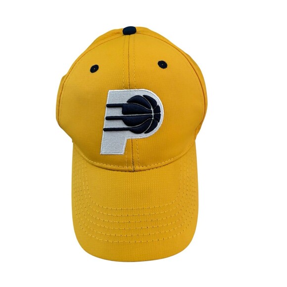 Indiana Pacers Adjustable Yellow Baseball hat with Logo Lucas Oil - Picture 1 of 9
